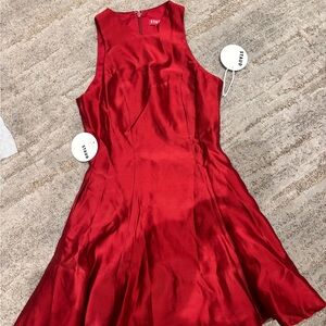 NWT Staud red holiday dress